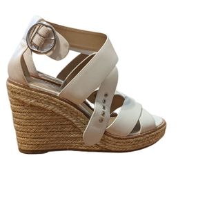 Banana republic white espadrilles wedge